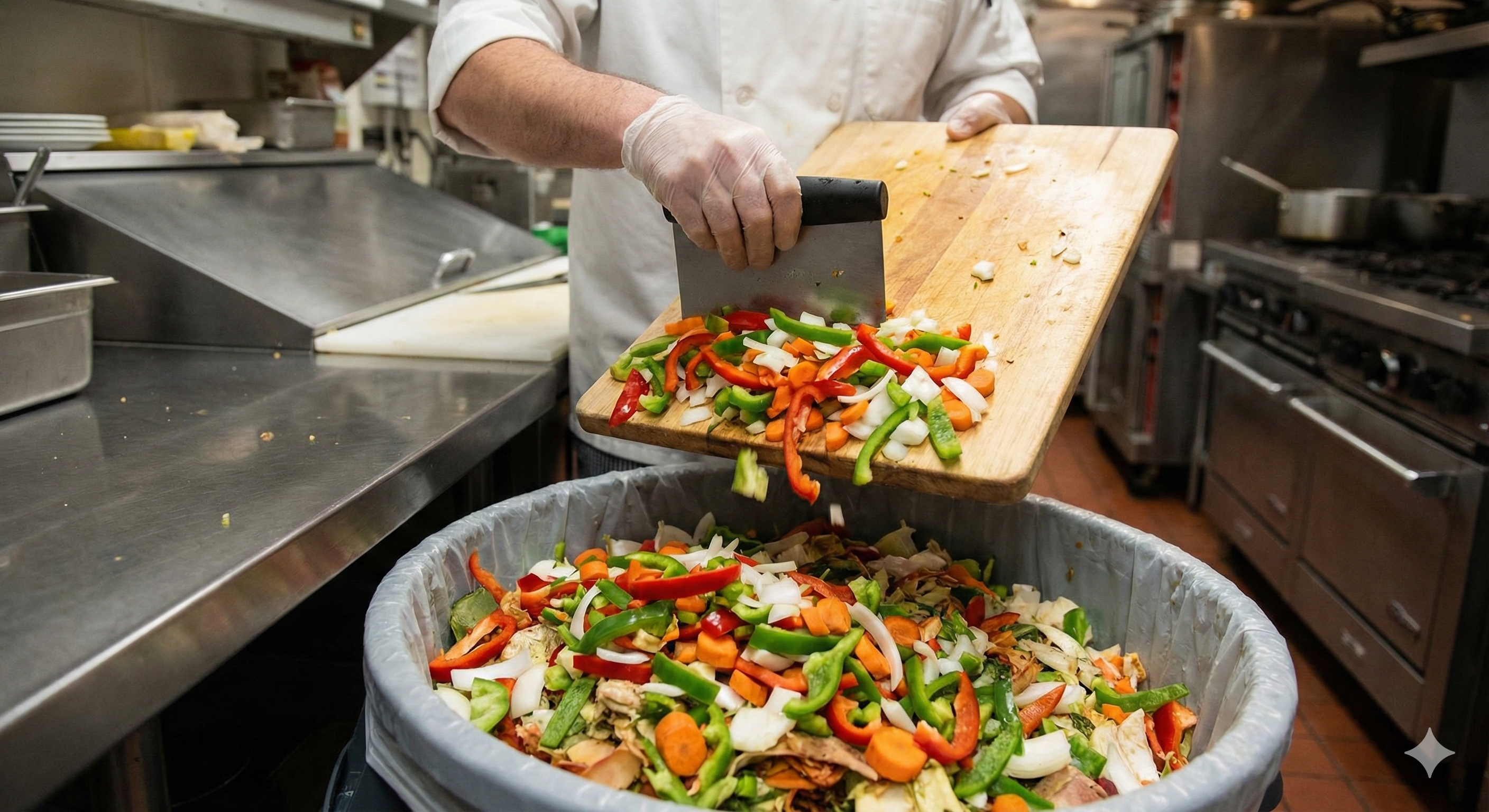 Food being thrown away